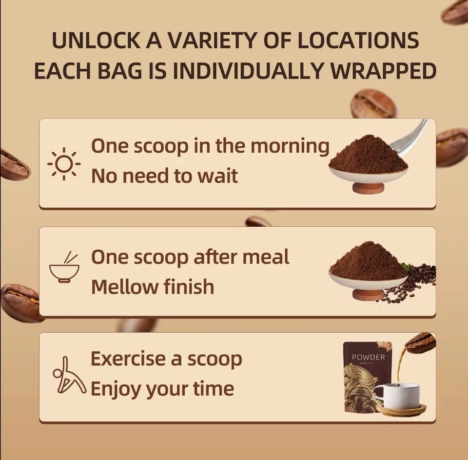 King Oyster Mushroom Coffee 7-in-1 Arabian Coffee Energy/focus/Gut/Mental +more!