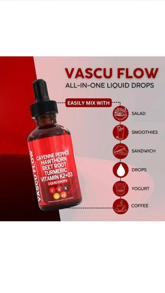 Cayenne Hawthorn Beetroot Turmeric Liquid Drops | K2+D3 ❤️ & Circulation Support