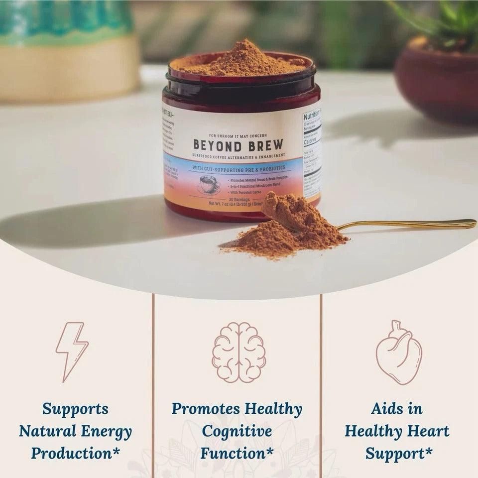 Mushroom Coffee + Matcha + Cacao Superfood Bundle | 7-in-1 ENERGY/FOCUS/GUT SUPP