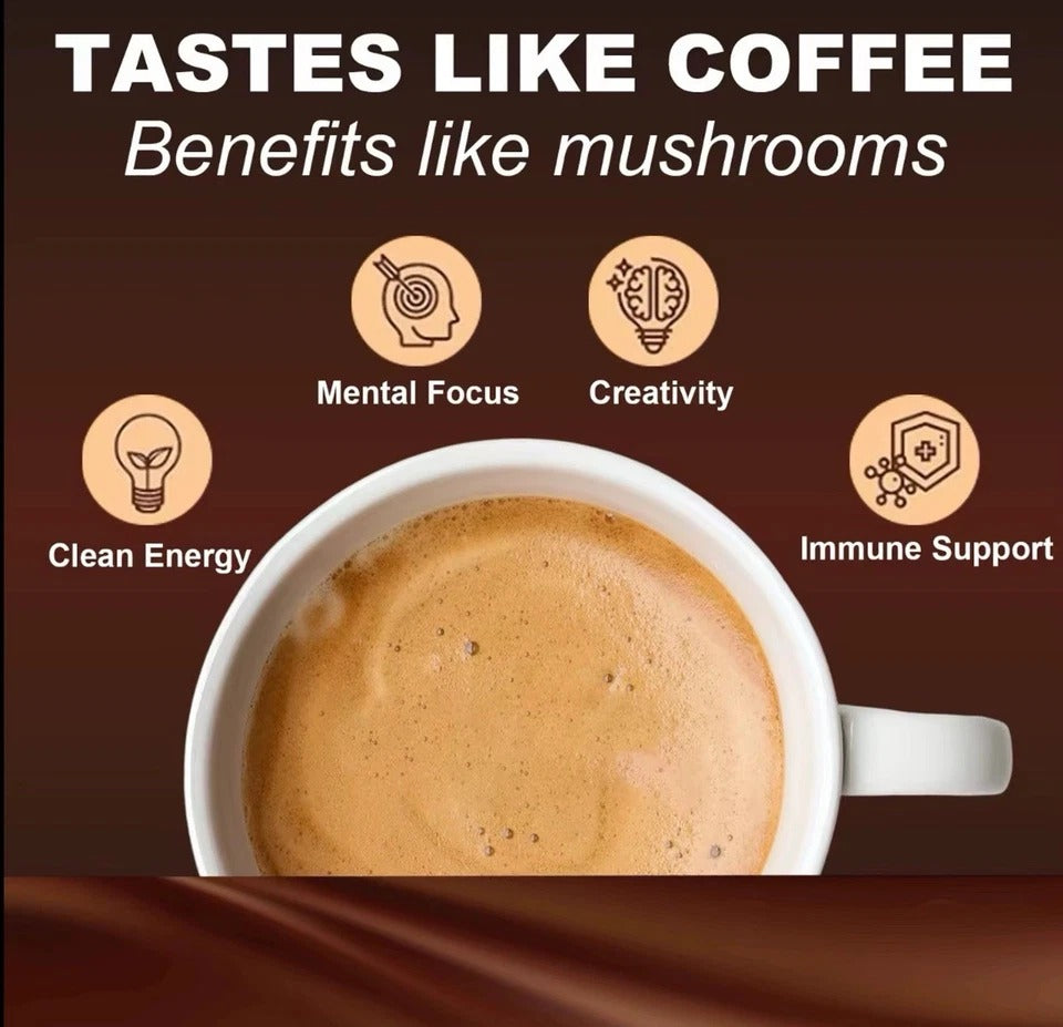 King Oyster Mushroom Coffee 7-in-1 Arabian Coffee Energy/focus/Gut/Mental +more!